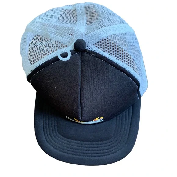 Choppers Snapback Trucker Hat Bikercore White & Black Motorcycle Flames Vintage - Picture 5 of 9